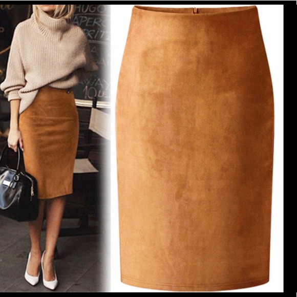 GLAM GARAGE Dresses & Skirts - FAUX SUEDE SKIRT